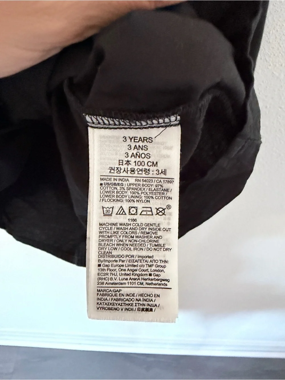 Toddler GAP Black Long-Sleeve Tulle Dot Dress